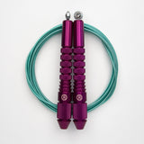 Corde à sauter Amethyste avec câble enrobé vert