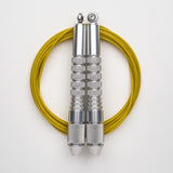Corde à sauter argent avec câble enrobé jaune