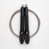 Corde à sauter noire avec câble en inox