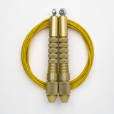 Corde à sauter or avec câble enrobé jaune