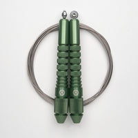Corde à sauter verte avec câble en inox